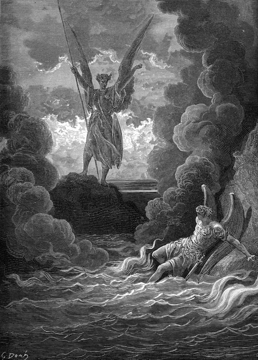 Das verlorene Paradies: Satan und Beelzebub von Gustave Dore