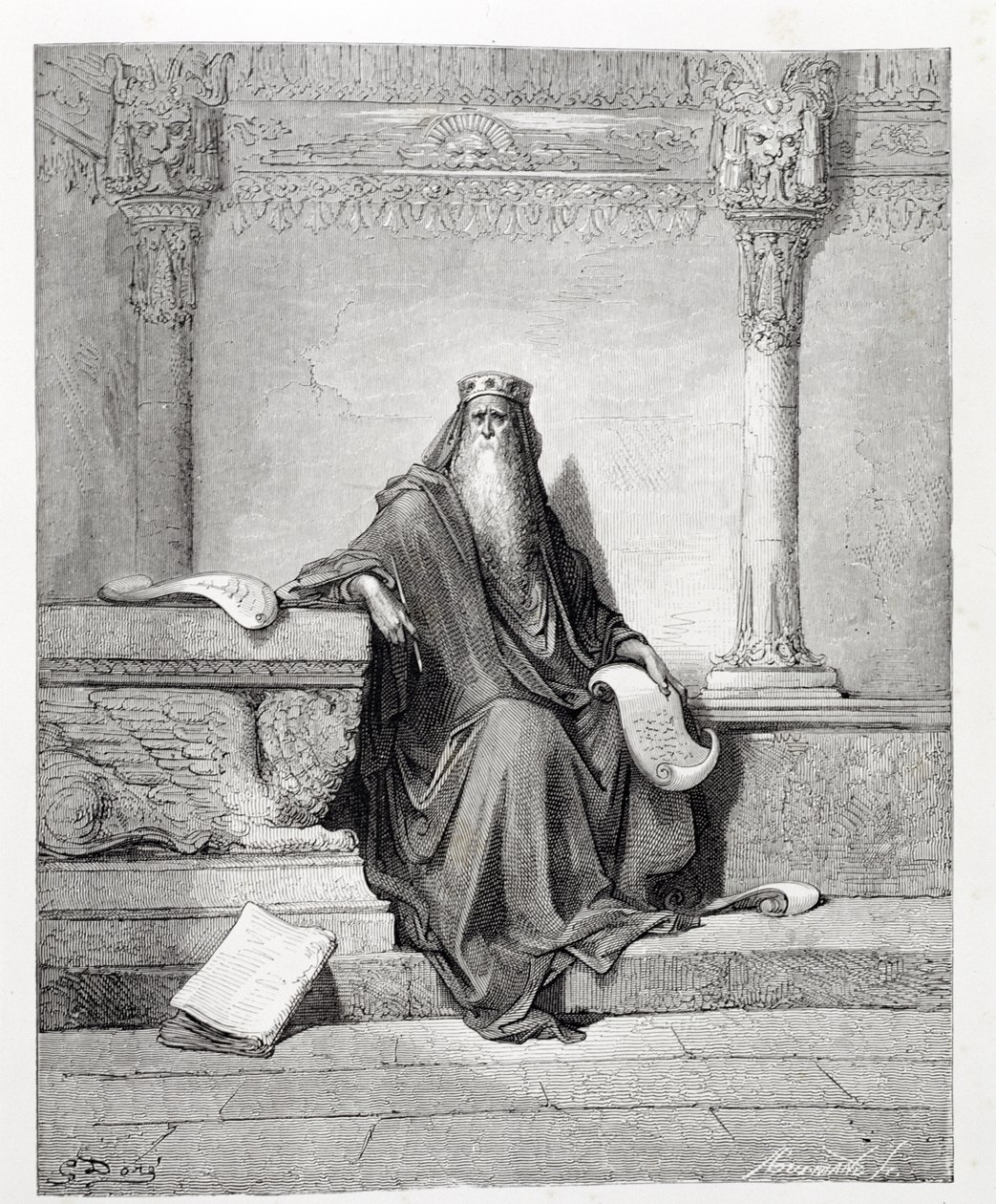 Salomon, graviert von Adolphe Gusmand, ca. 1868 von Gustave Dore