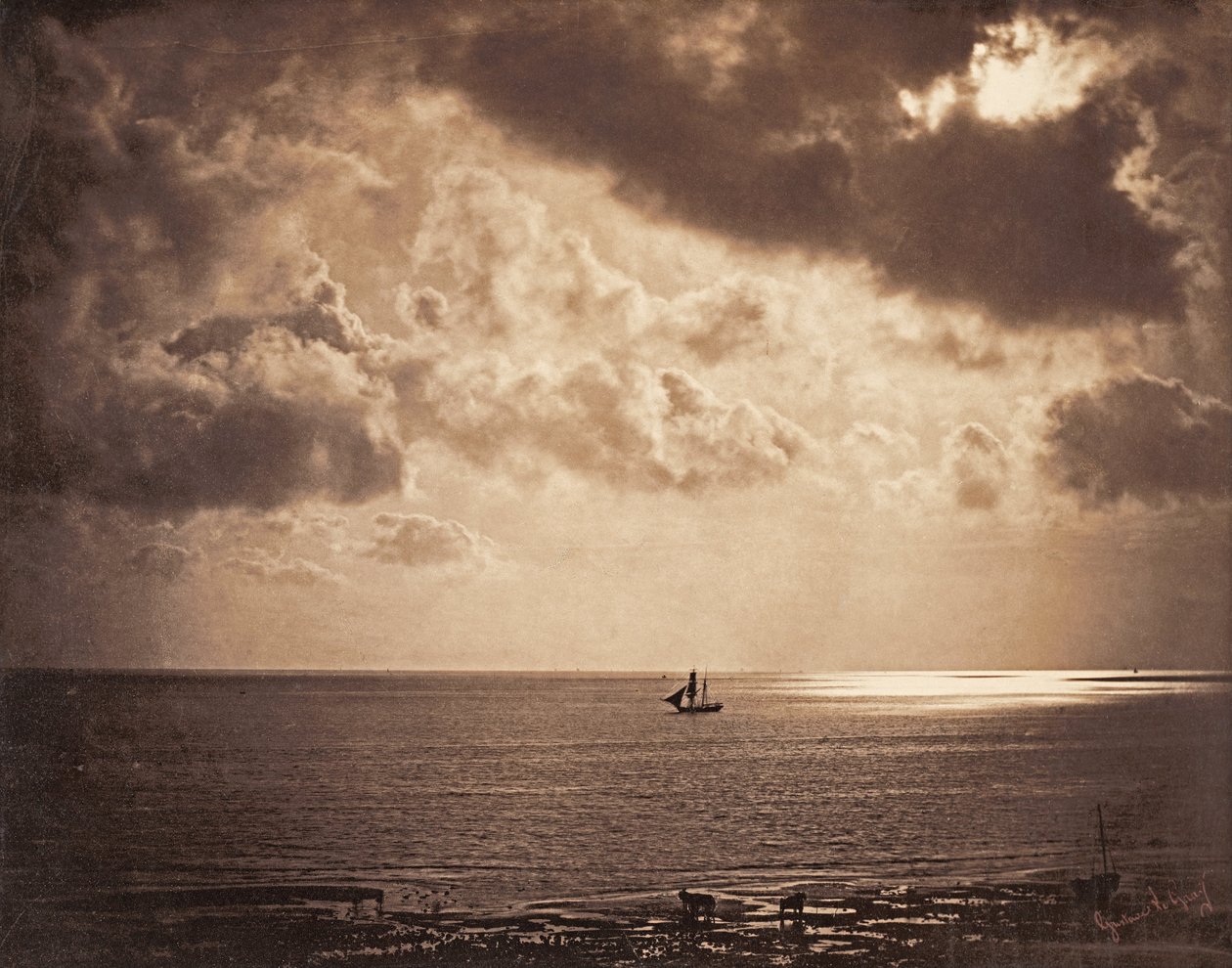 Brigg auf dem Wasser von Gustave Le Gray