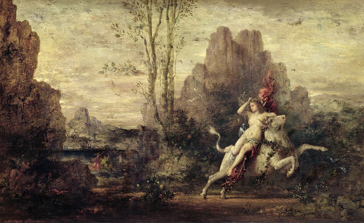 Der Raub der Europa, ca. 1869 von Gustave Moreau