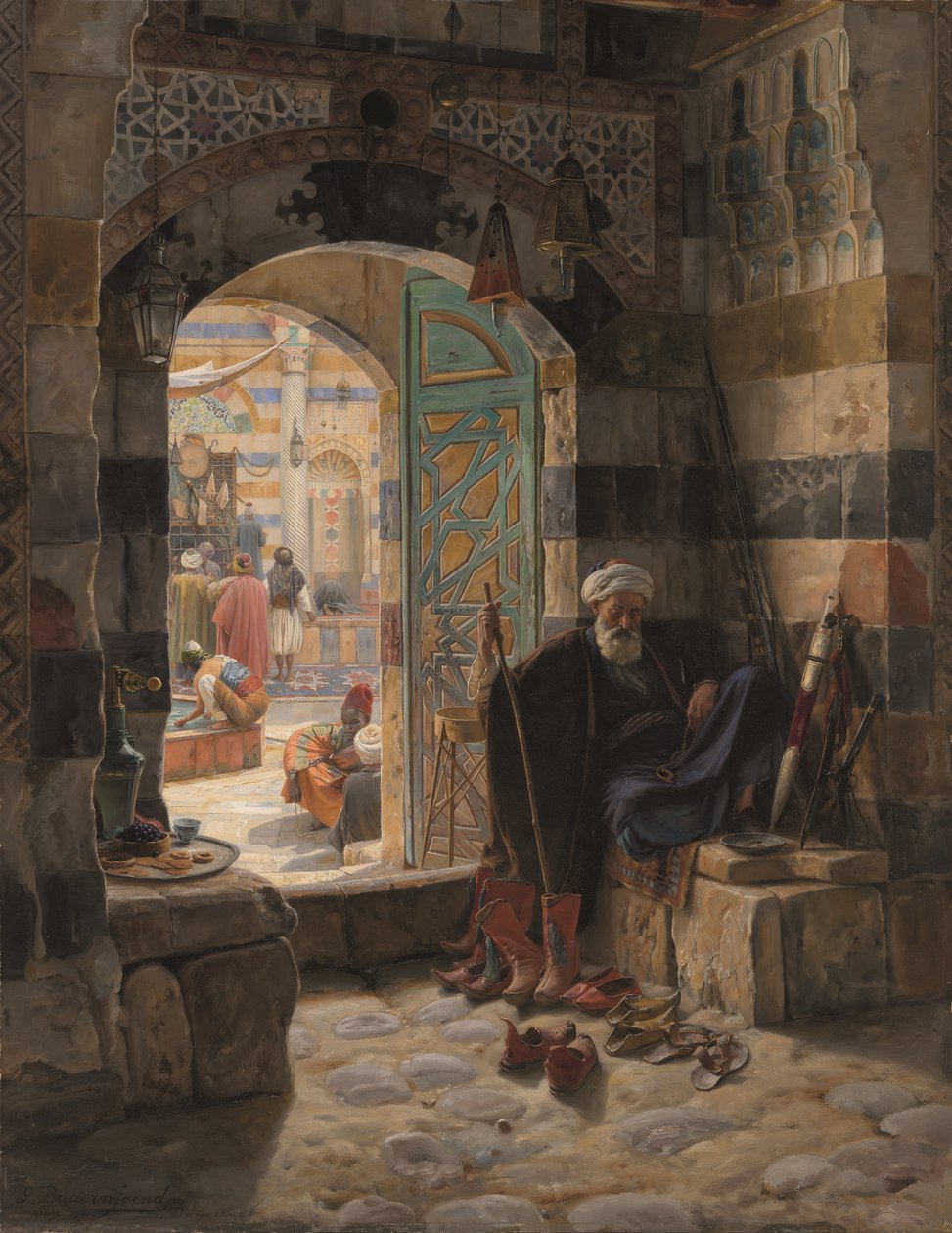 Wächter der Moschee, Damaskus von Gustave Bauernfeind