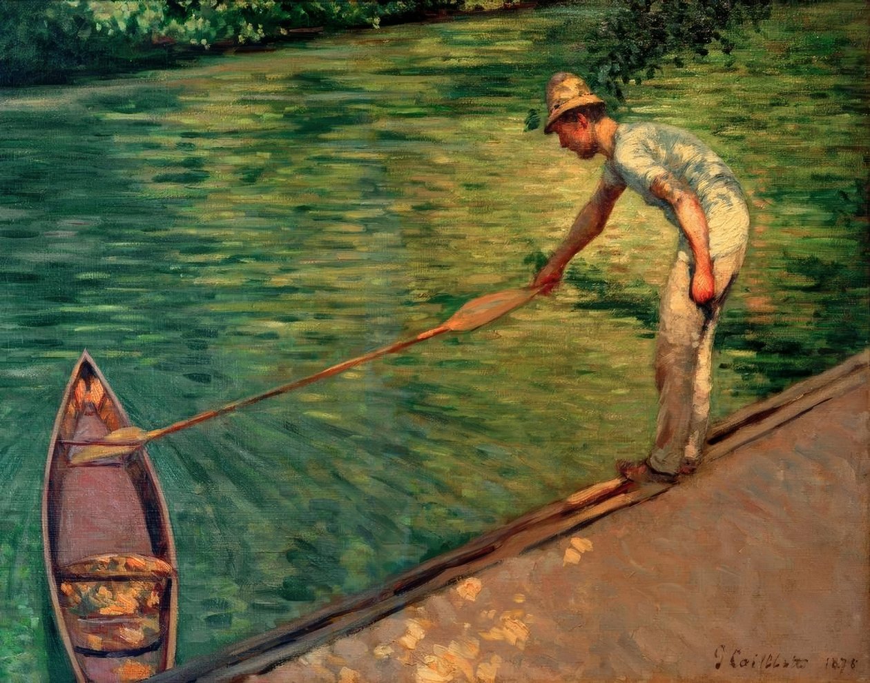 Ruderer bringt sein Boot zurück von Gustave Caillebotte