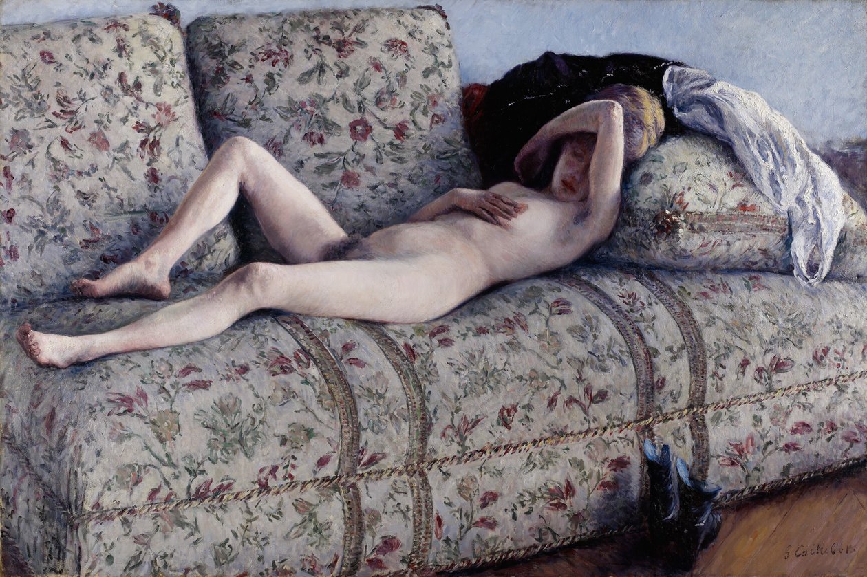 Akt auf einer Couch von Gustave Caillebotte