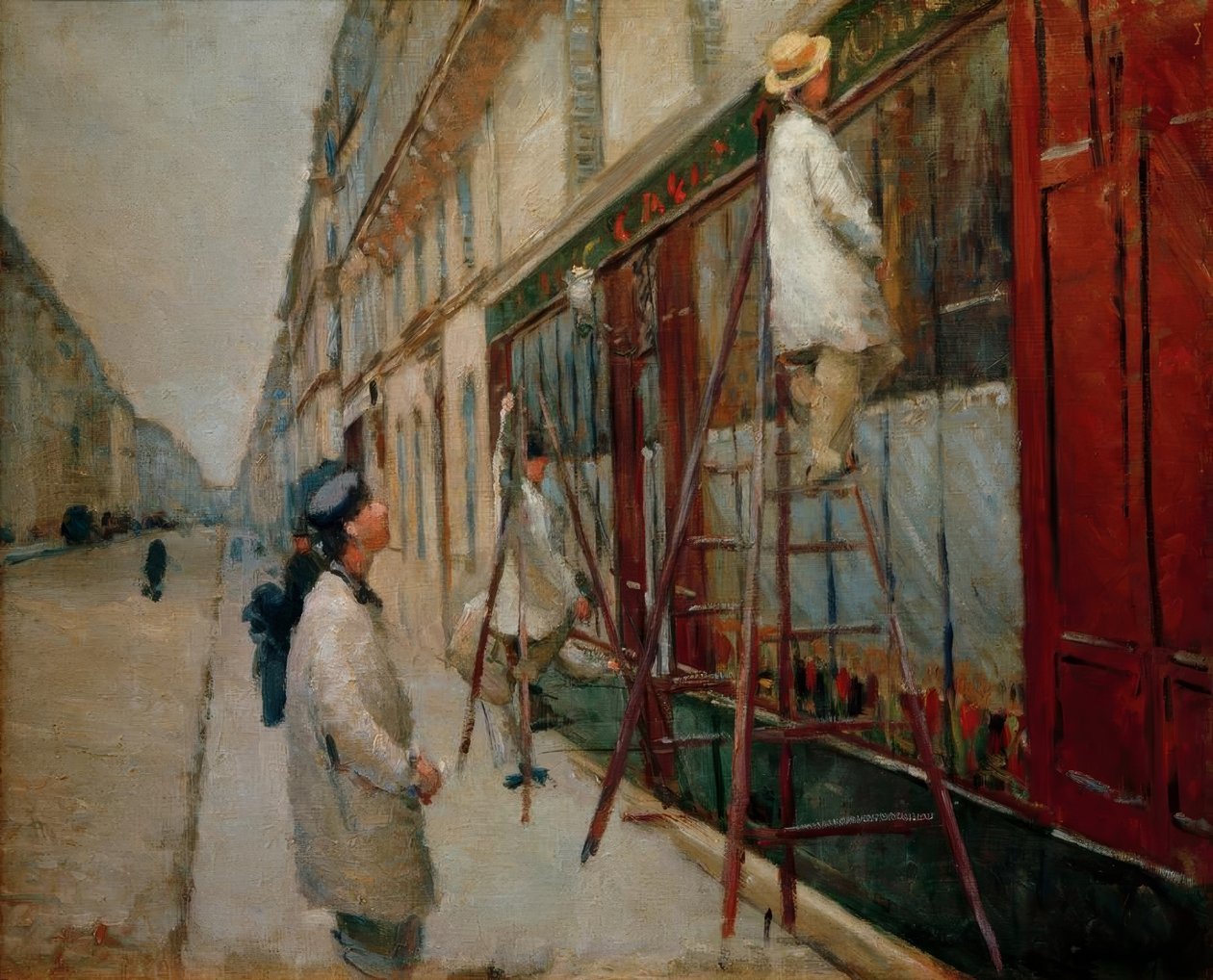 Maler bei der Arbeit (Skizze) von Gustave Caillebotte
