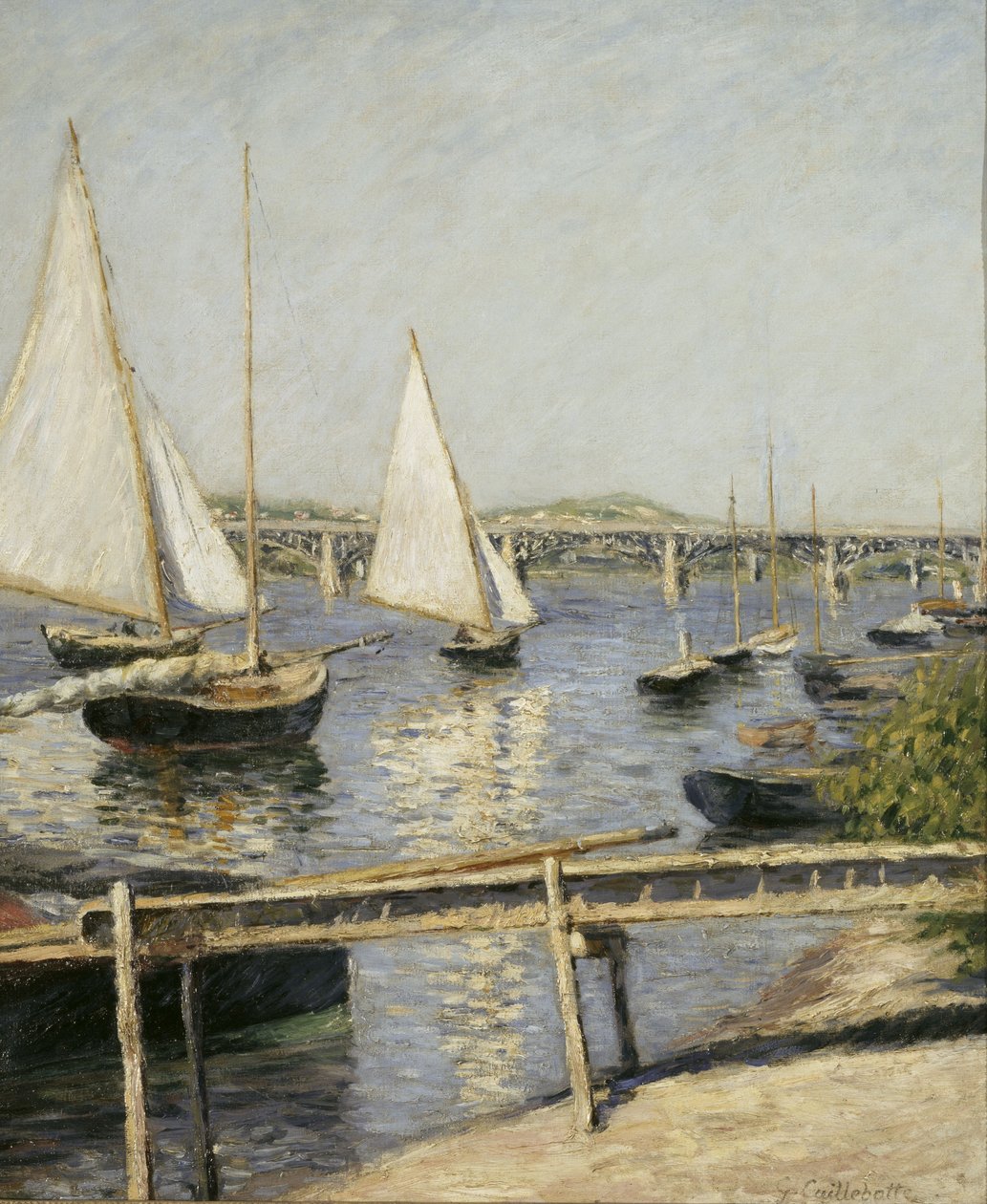 Segelboote in Argenteuil, ca. 1888 von Gustave Caillebotte