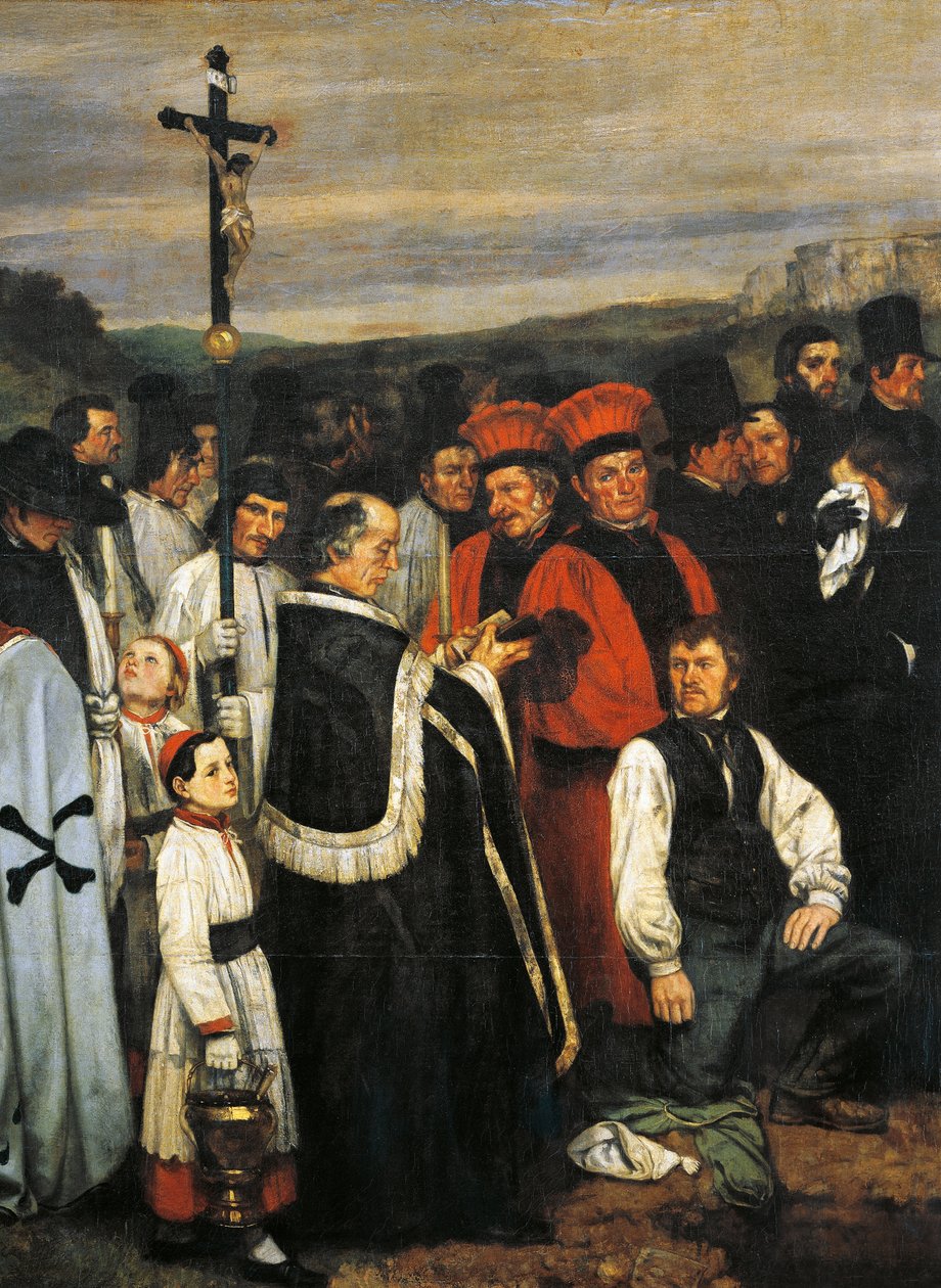 Ein Begräbnis in Ornans von Gustave Courbet