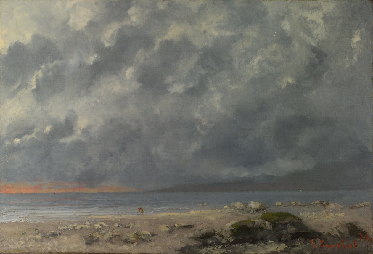 Strandszene von Gustave Courbet