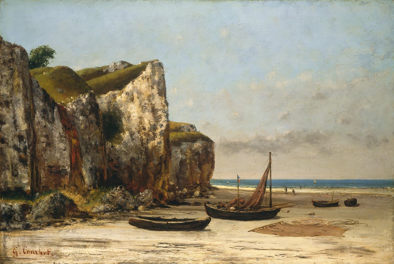 Strand in der Normandie von Gustave Courbet