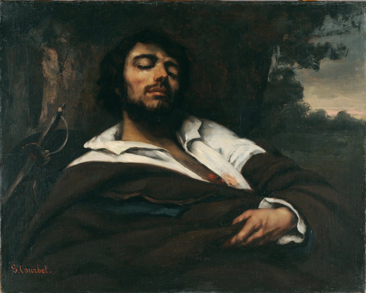 Der Verwundete von Gustave Courbet