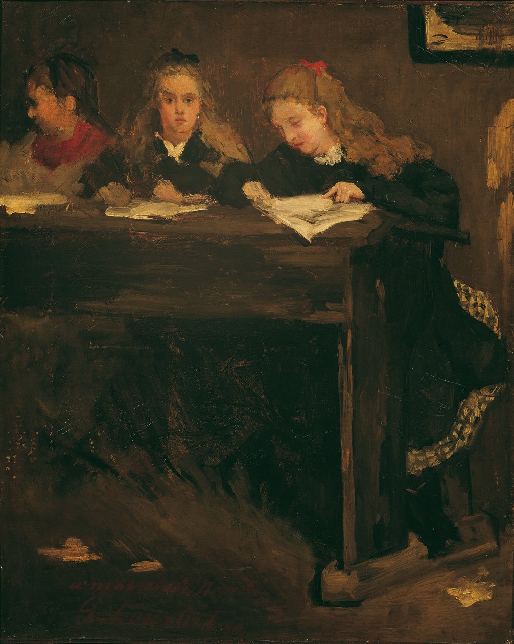 Drei Schulmädchen von Gustave Courbet