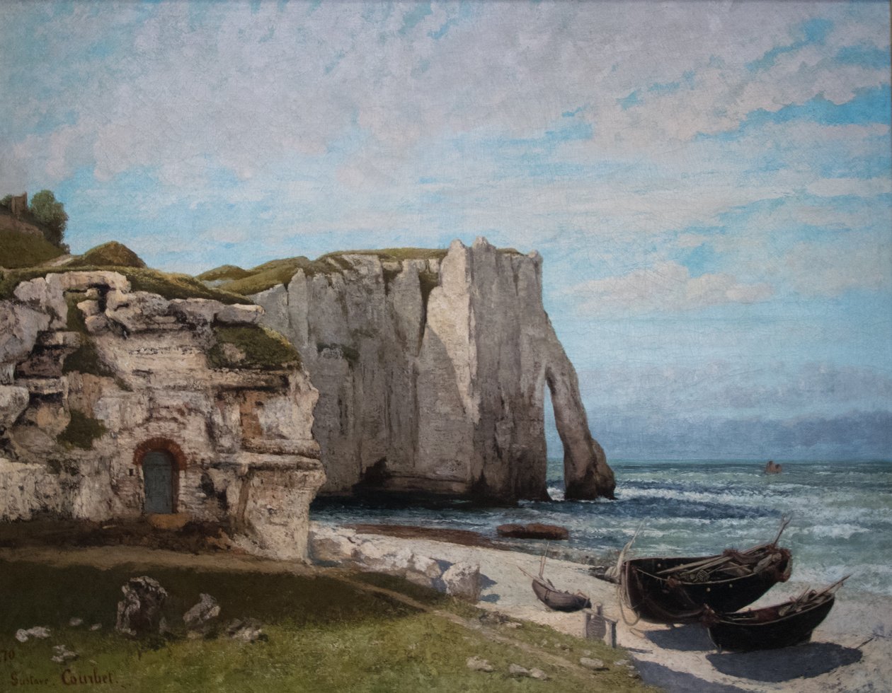 Die Klippe von Étretat nach dem Sturm von Gustave Courbet