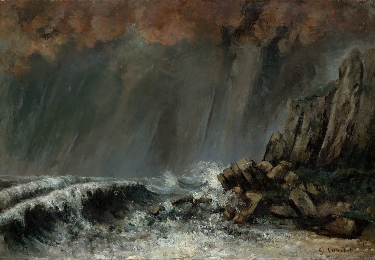 Marine: Der Wasserwirbel, 1870 von Gustave Courbet
