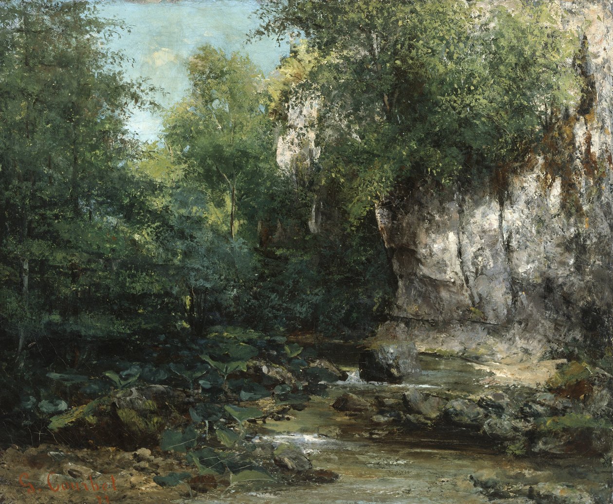 Die Ufer eines Baches von Gustave Courbet