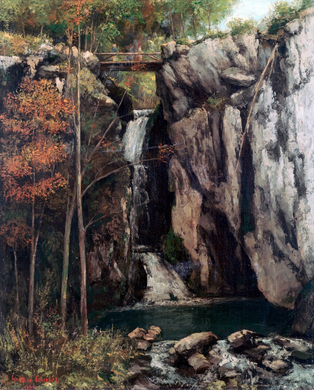 Der Abgrund bei Conches, 1864 von Gustave Courbet