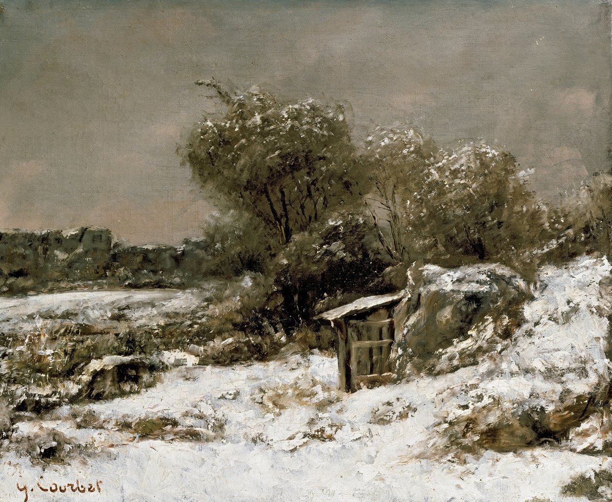 Winterszene, 19. Jahrhundert von Gustave Courbet
