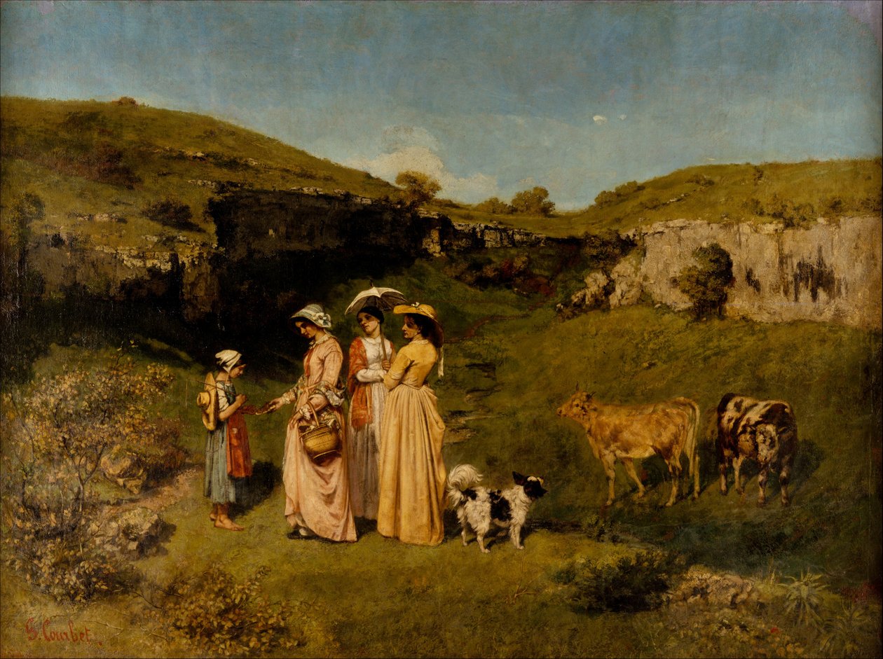 Junge Damen des Dorfes, 1851-52 von Gustave Courbet