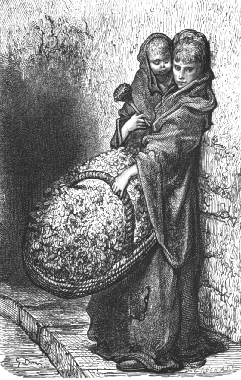 Ein Blumenmädchen, 1872 von Gustave Dore