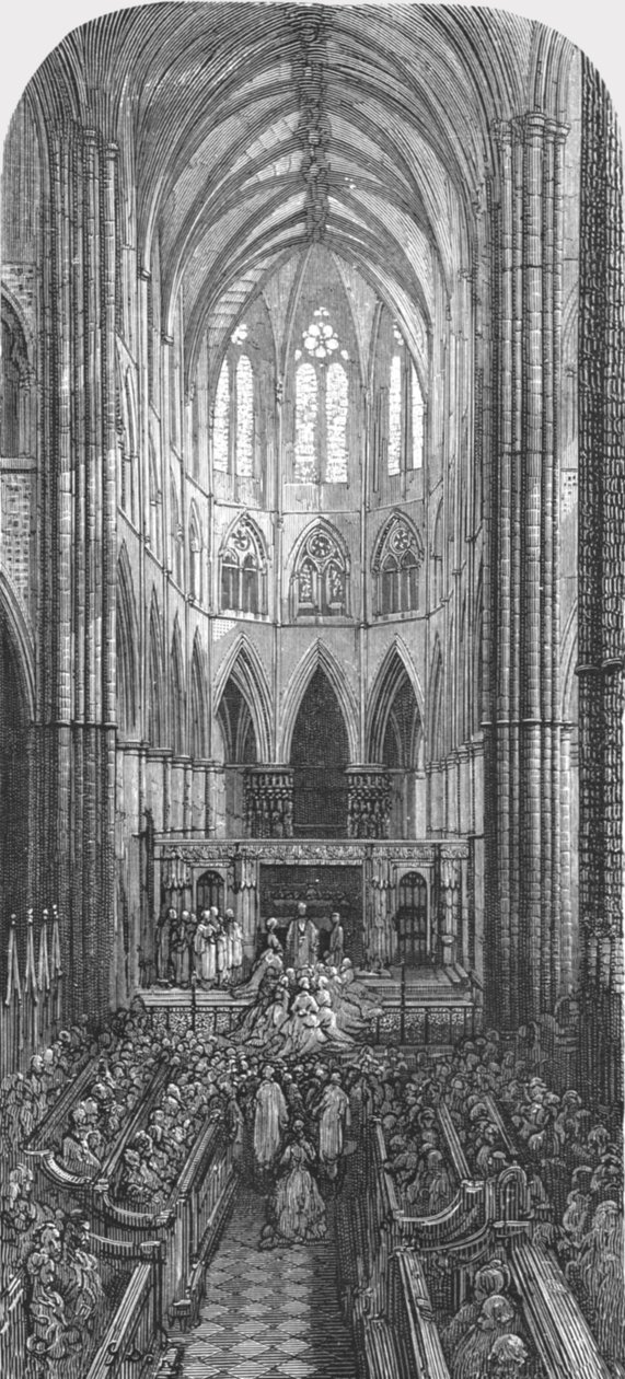 Eine Hochzeit in der Abtei von Gustave Dore