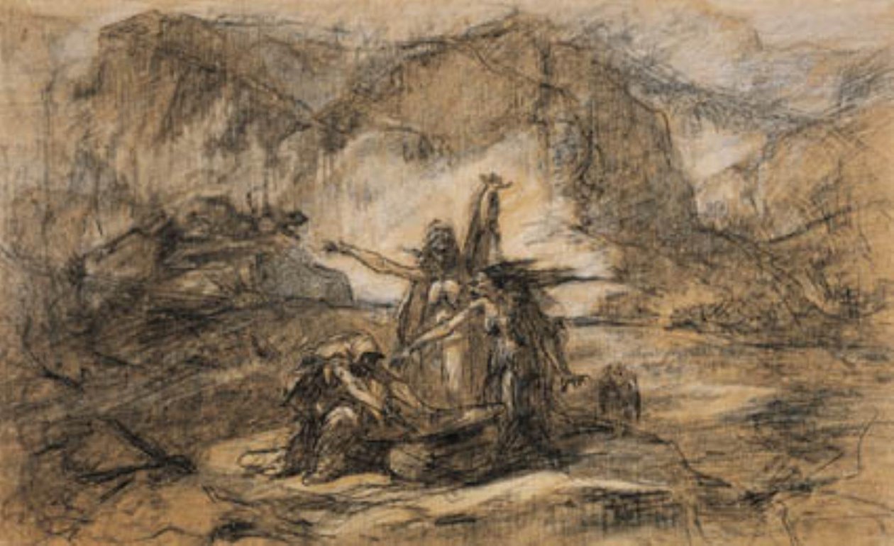 Die drei Hexen aus Shakespeares Macbeth von Gustave Dore