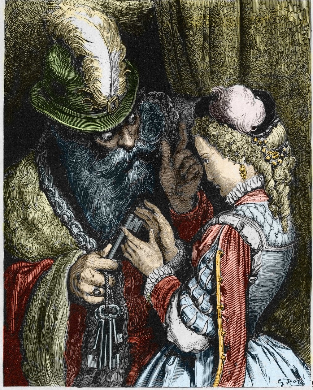 Illustration für „Blaubart“ von Gustave Dore