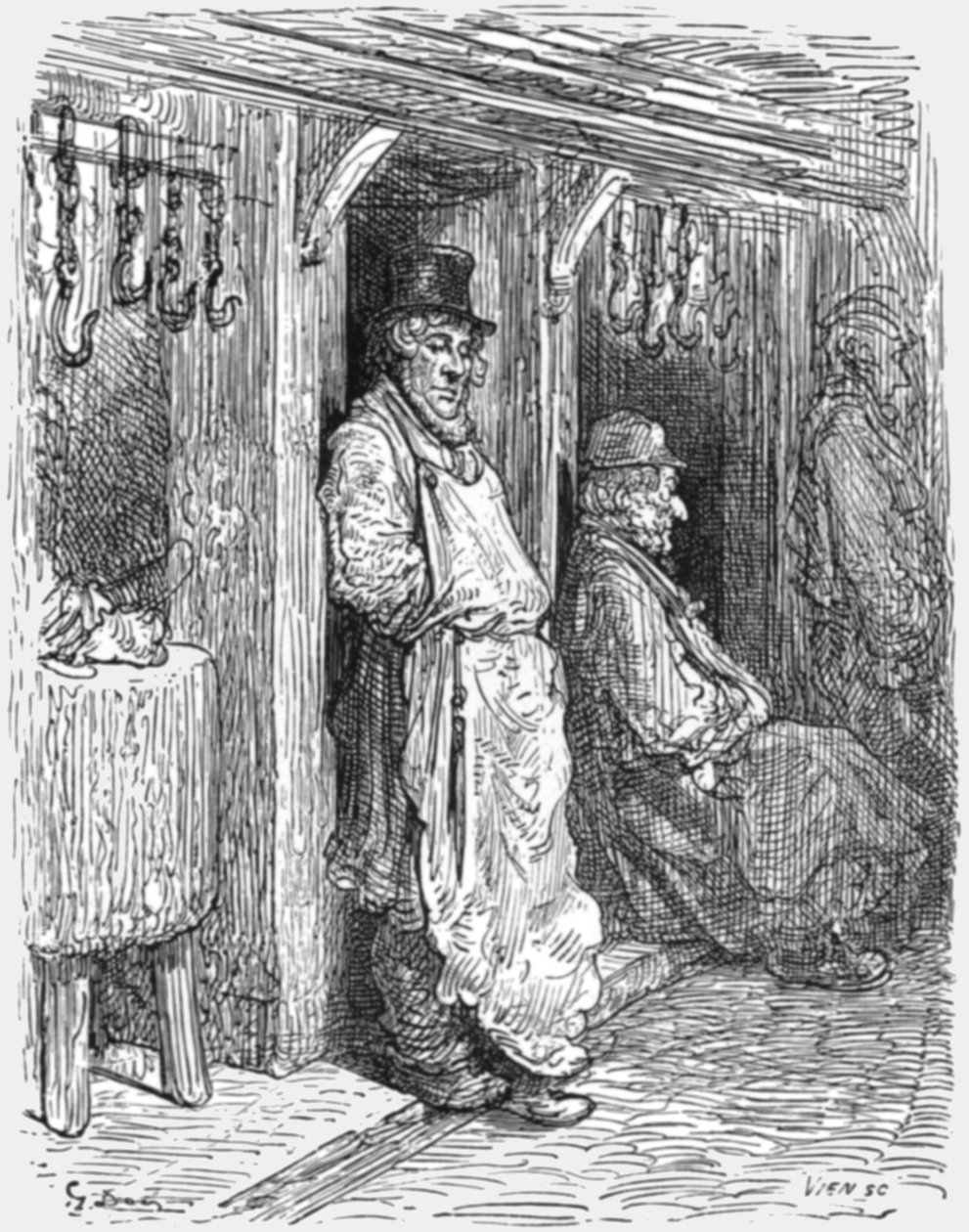 Jüdische Metzger - Aldgate, 1872 von Gustave Dore