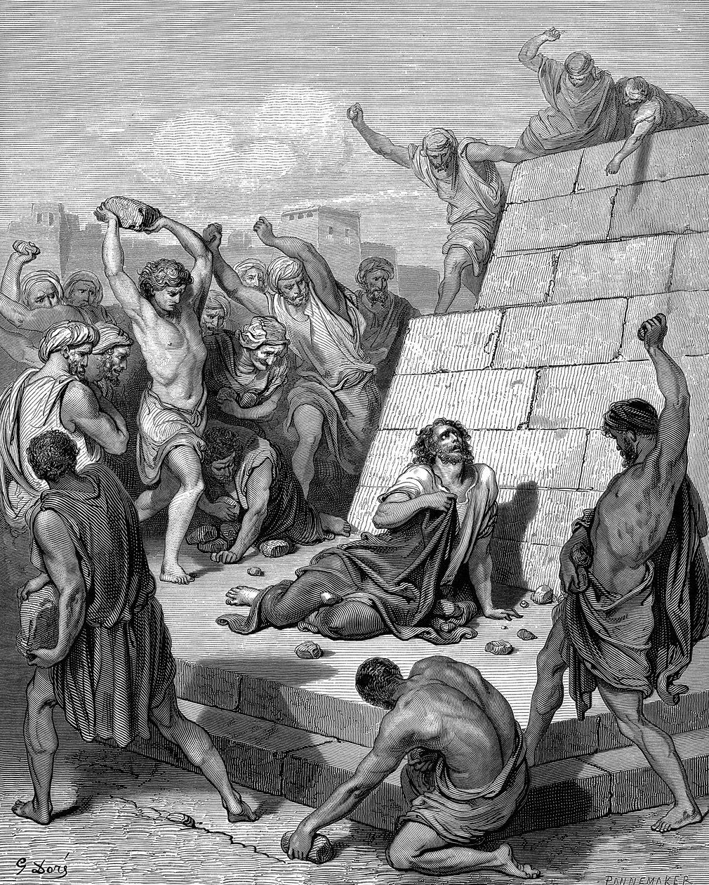 Martyrium des Hl. Stephanus, c36 1866 von Gustave Dore