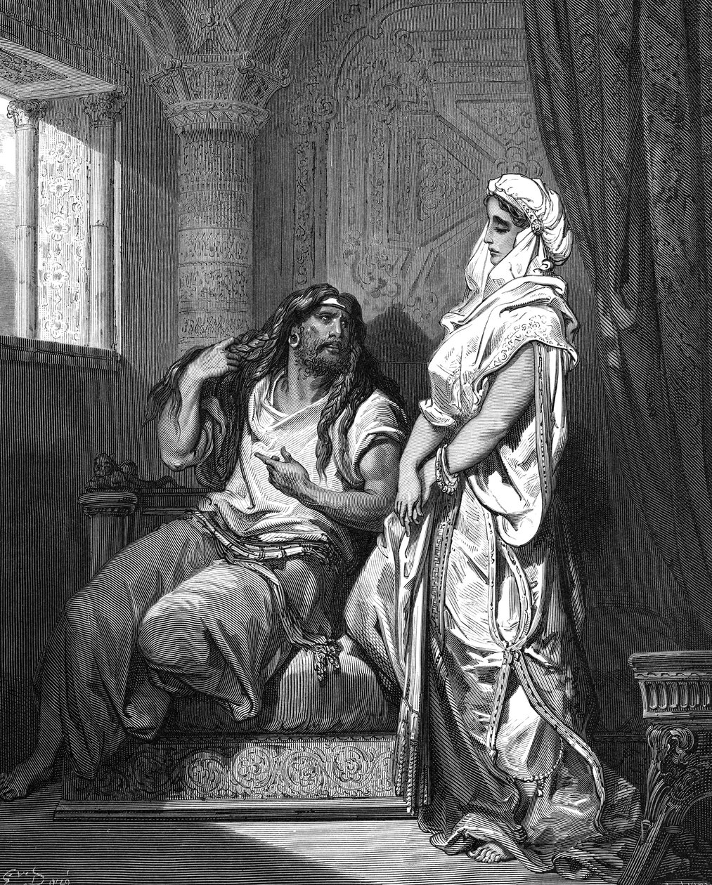 Samson und Delilah, 1866 von Gustave Dore