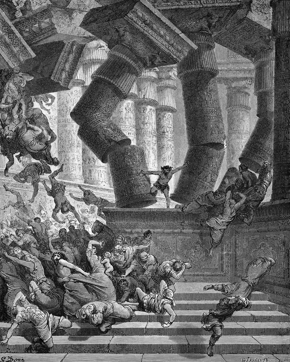 Der Tod von Samson - Bibel von Gustave Dore