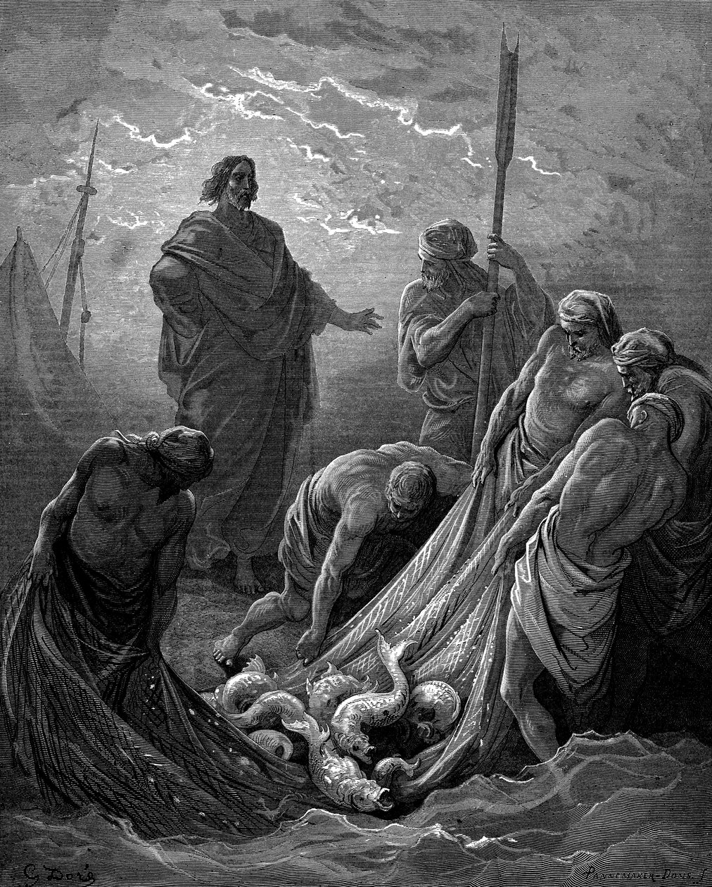 Der wunderbare Fischfang, 1866 von Gustave Dore