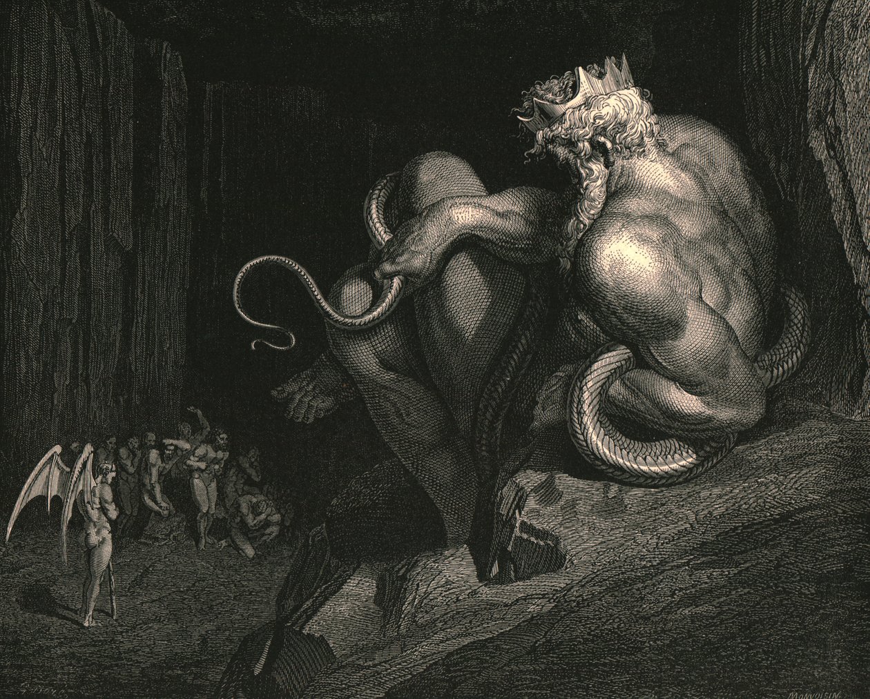 Dort steht Minos, ca. 1890 von Gustave Dore