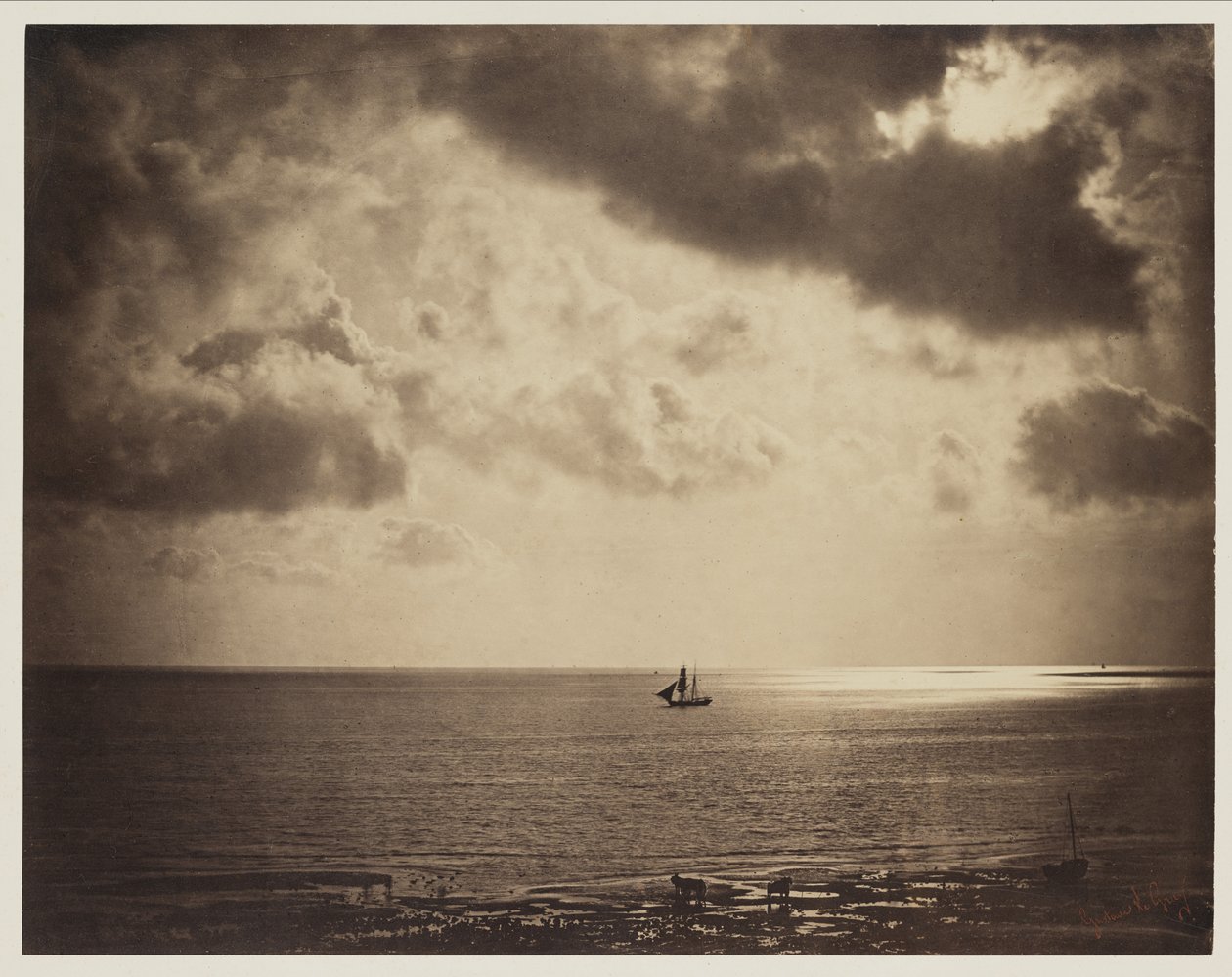 Brigg auf dem Wasser von Gustave Le Gray