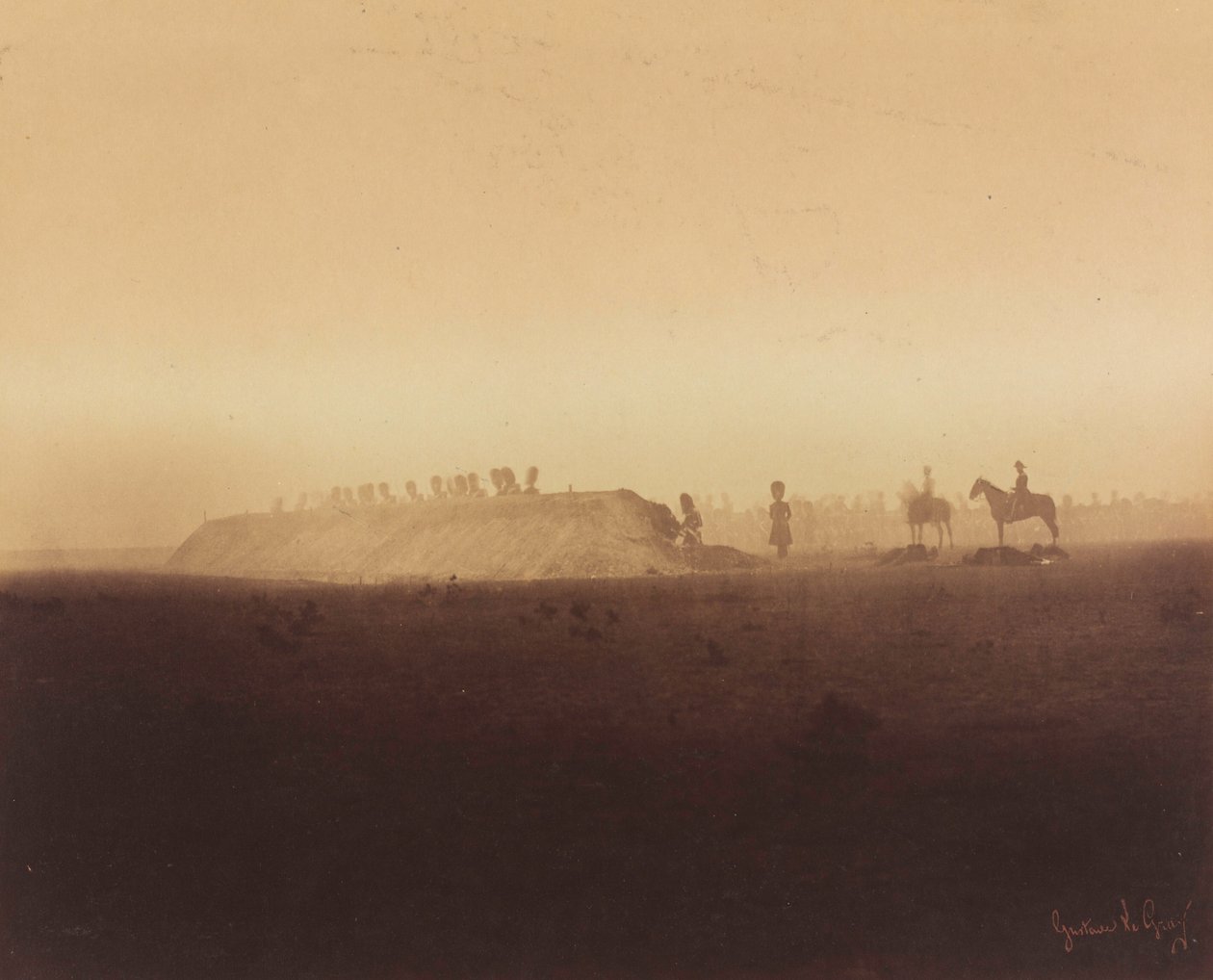 Kavalleriemanöver, Camp de Châlons, 1857 von Gustave Le Gray