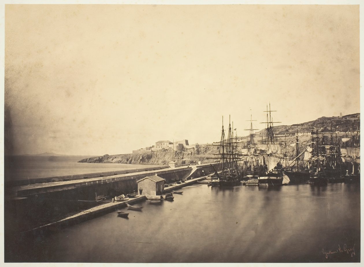 Der Pier von Sète, 1857 von Gustave Le Gray