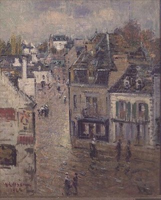 Straße in Pont Aven nach dem Regen von Gustave Loiseau