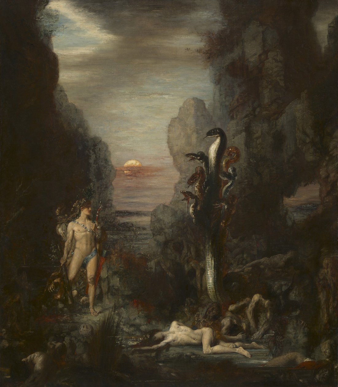 Herkules und die lernäische Hydra, 1875-76 von Gustave Moreau