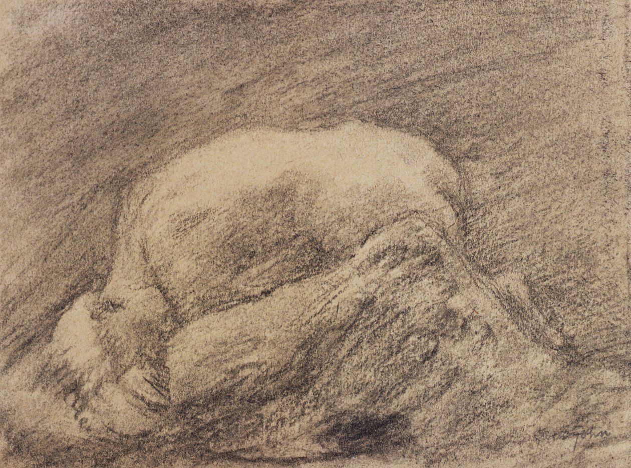 Eine Studie von Rodins Danaid in seinem Atelier von Gwen John