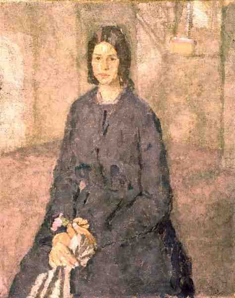 Mädchen mit einer Rose, ca. 1915-25 von Gwen John