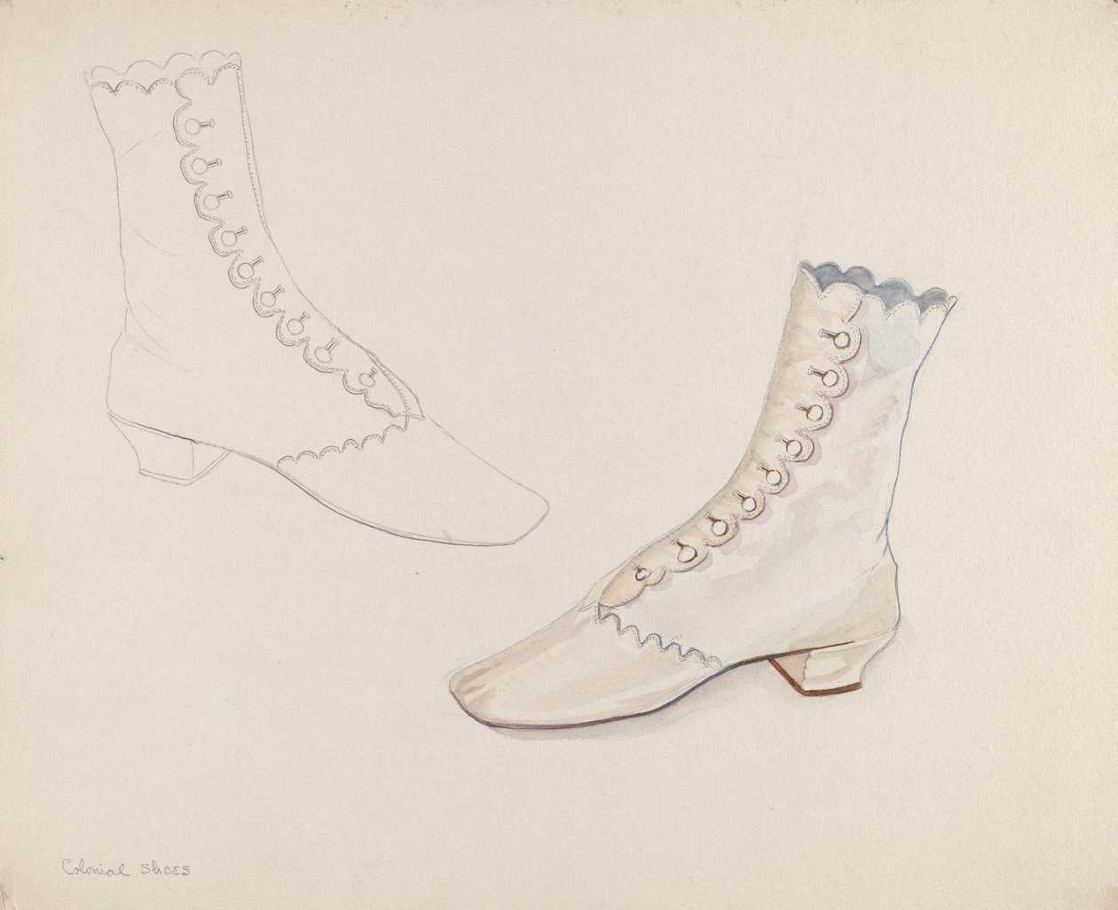 Quäker-Hochzeitsschuhe, ca. 1936 von Gwyneth King