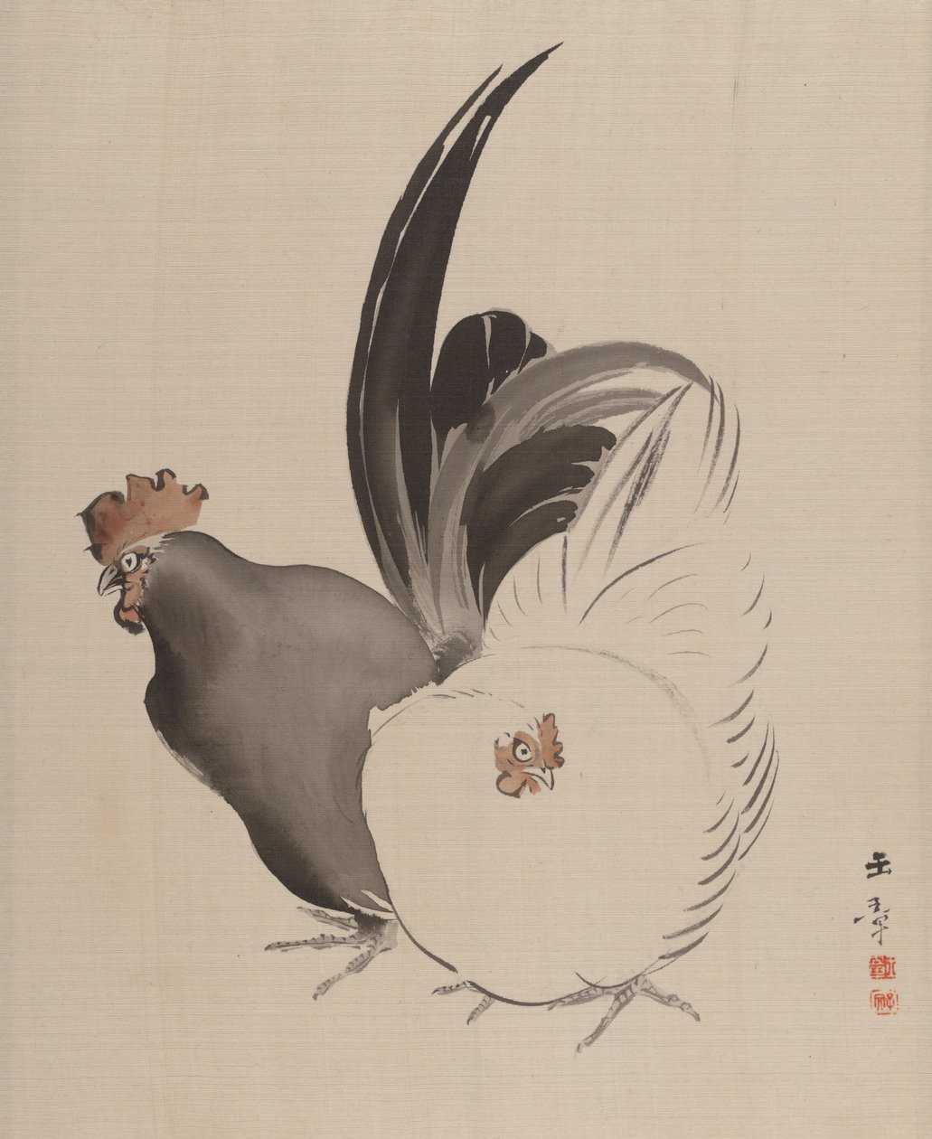 Hahn und Henne von Gyokusho Kawabata