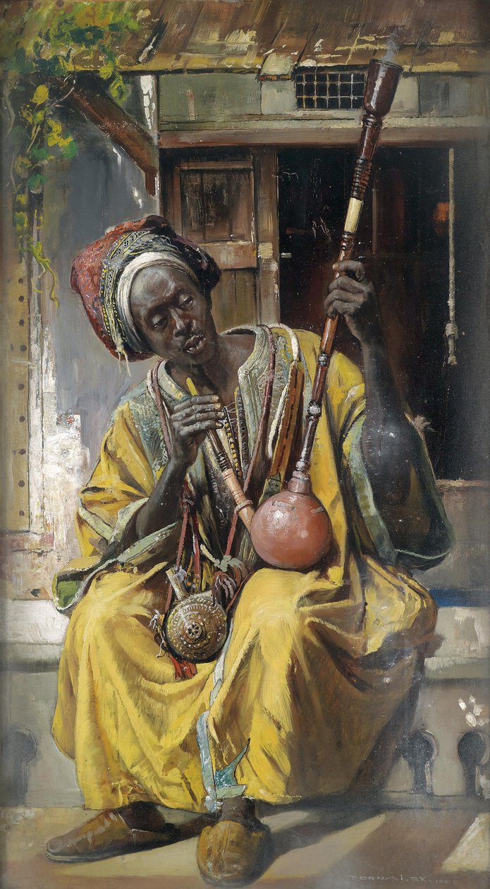 Der Wasserpfeifenraucher, 1903 von Gyula Tornai