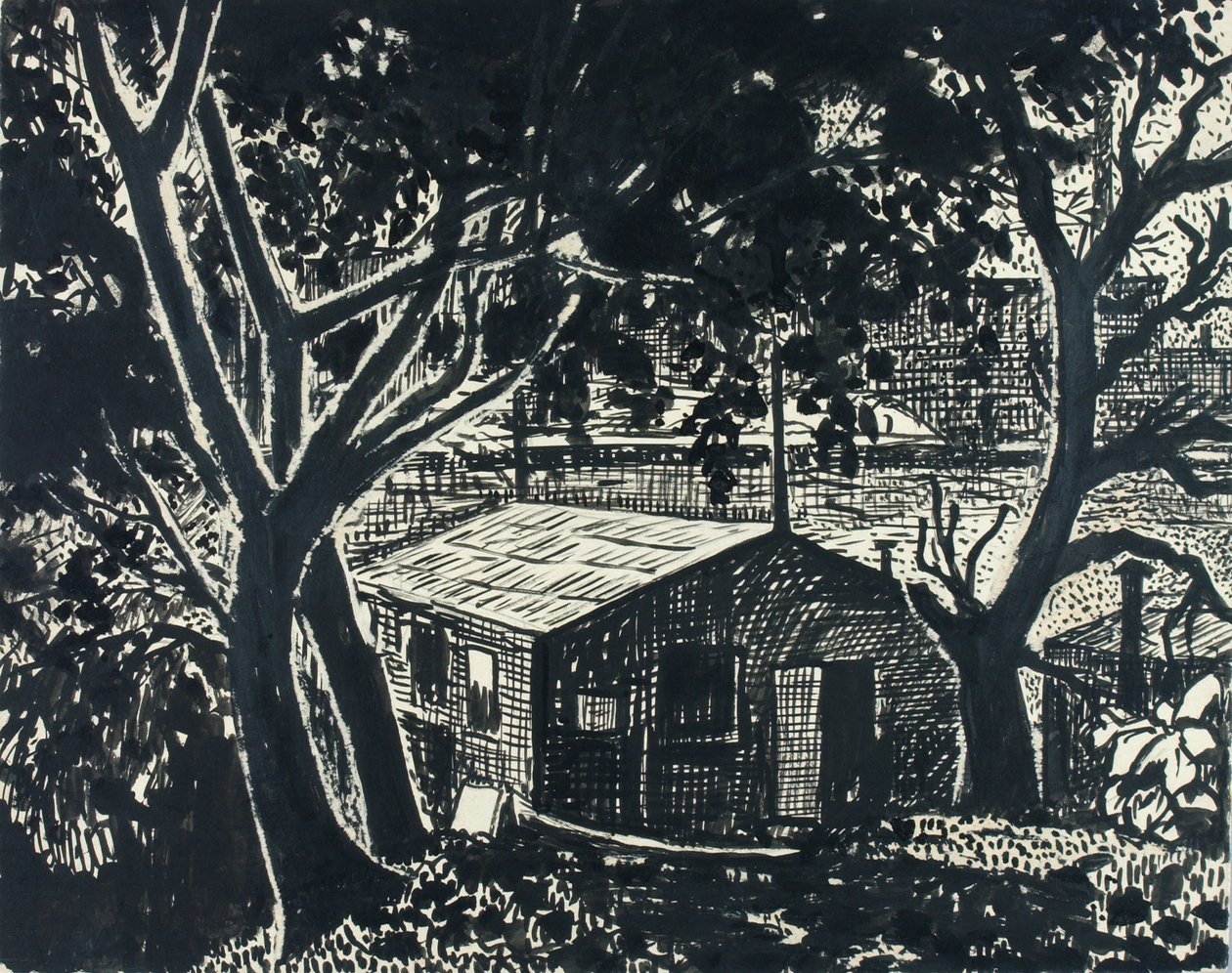 Ohne Titel (Haus im Wald) von H. Lyman Sayen