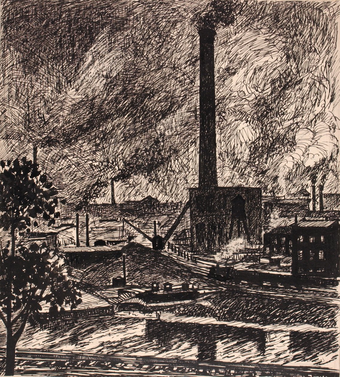 Ohne Titel (Industrielle Szene) von H. Lyman Sayen
