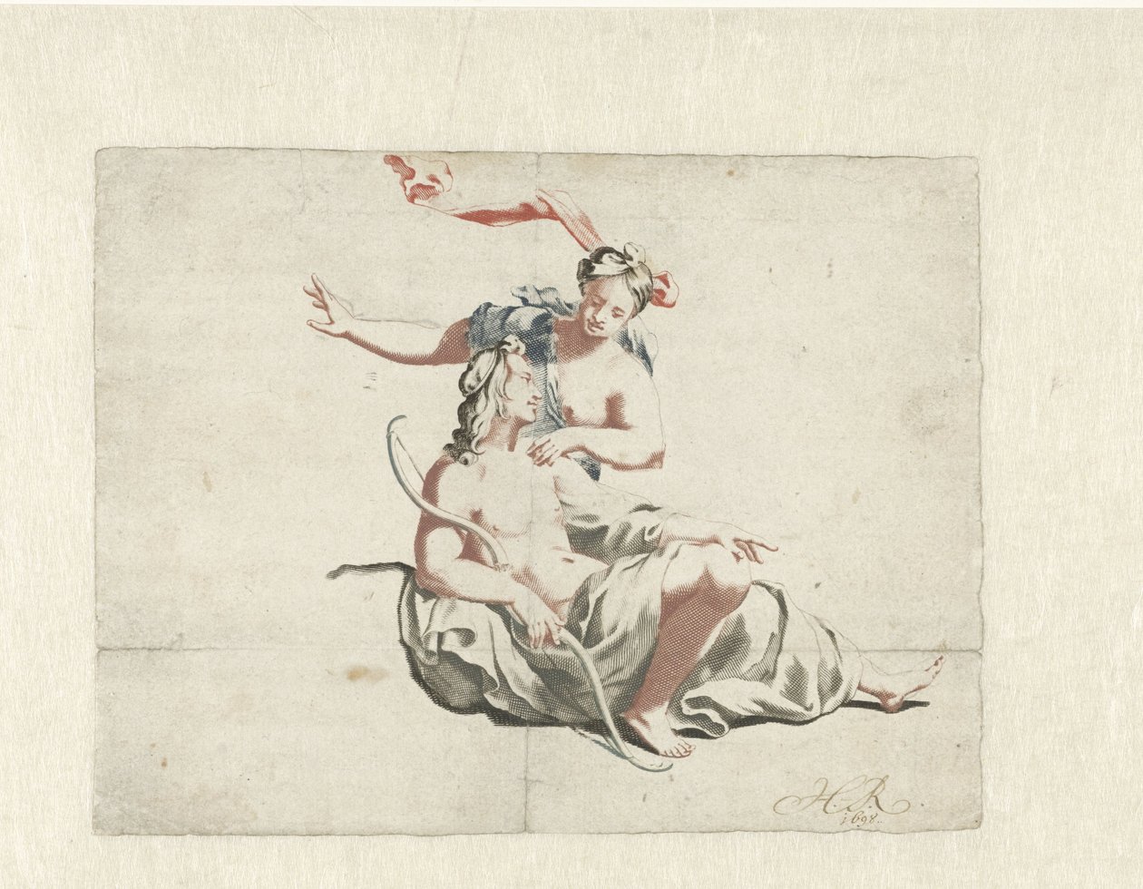 Jäger und Nymphe von H. Roucoma