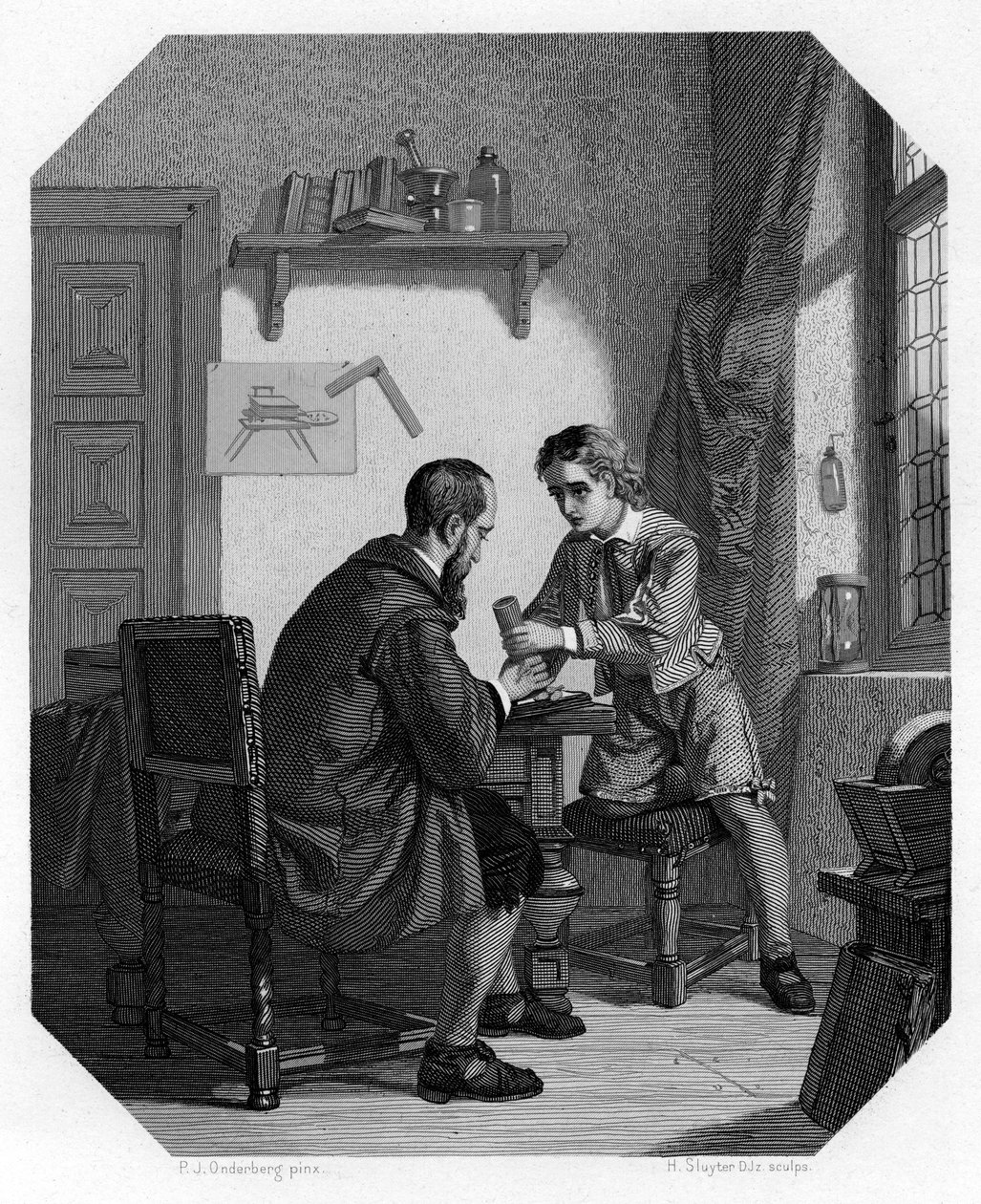 Hans Jansen und sein Sohn Sacharias, um 1870 von H. Sluyter