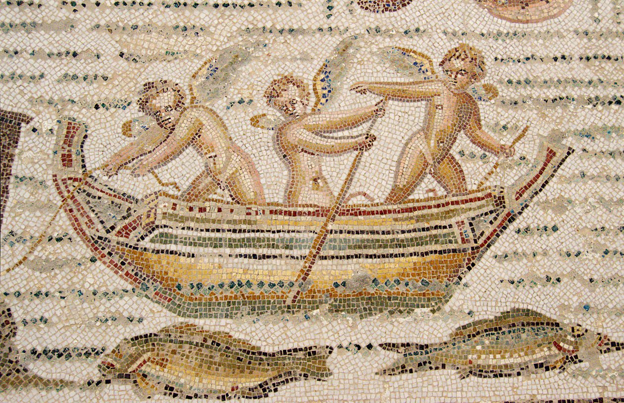 Römisches Mosaik im archäologischen Museum von Lamta von Habib M’henni