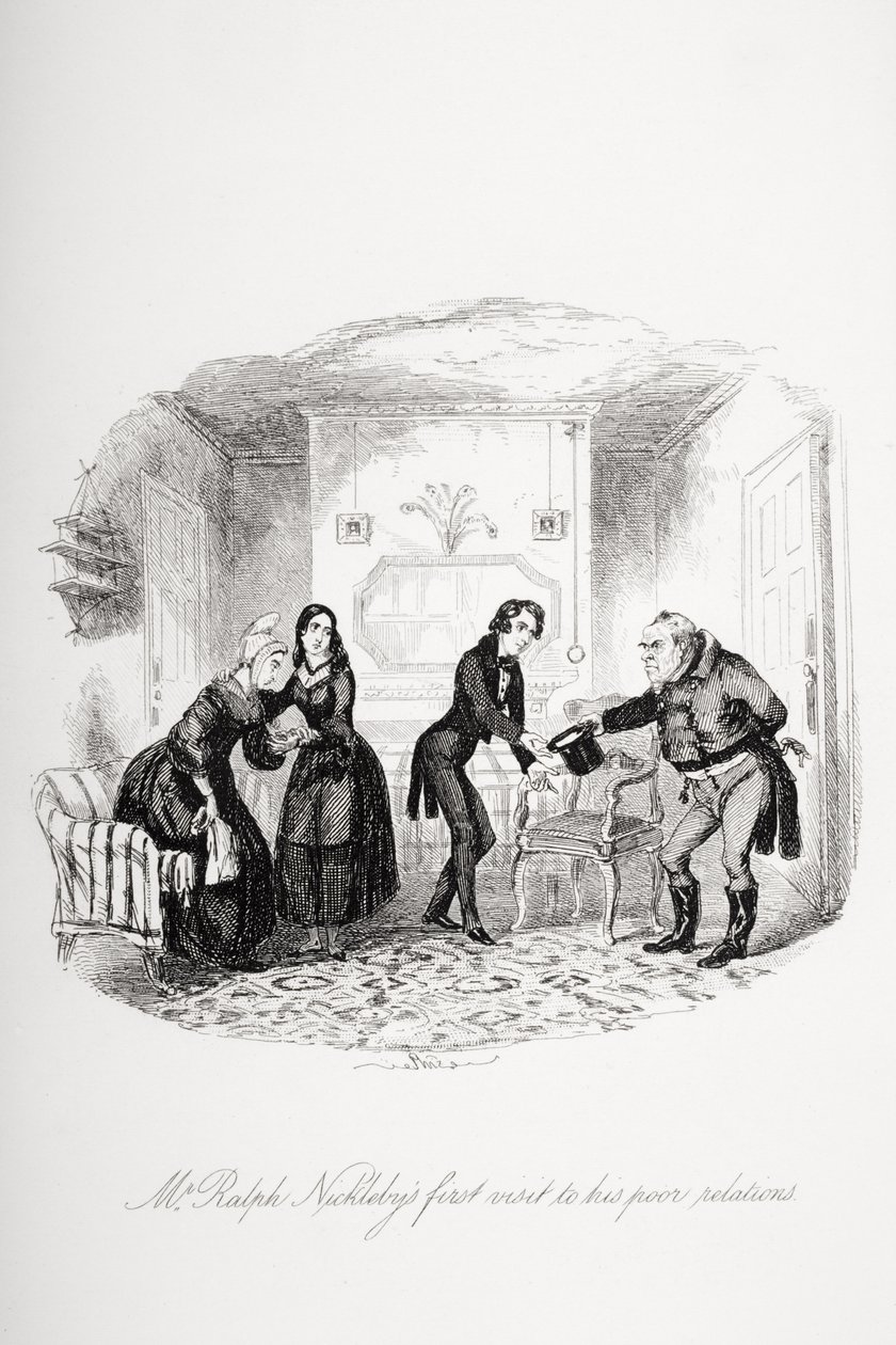 Herr Ralph Nicklebys erster Besuch bei seinen armen Verwandten, Illustration aus 