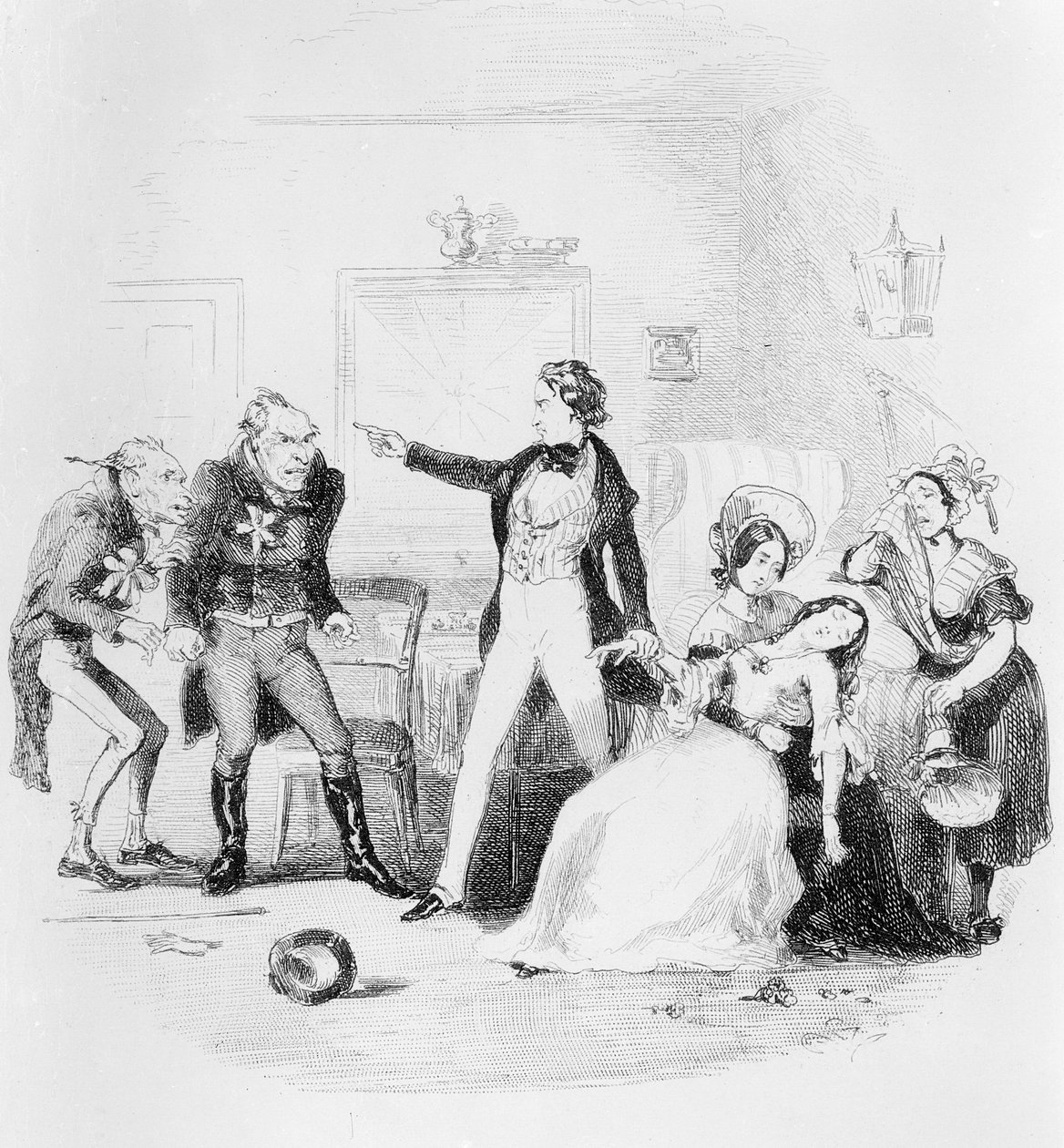 Nicholas gratuliert Arthur Gride am Morgen seiner Hochzeit, Illustration aus 
