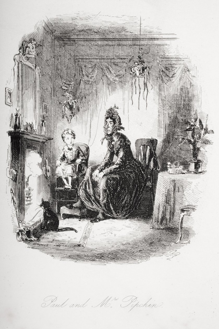 Paul und Mrs. Pipchin, Illustration aus 