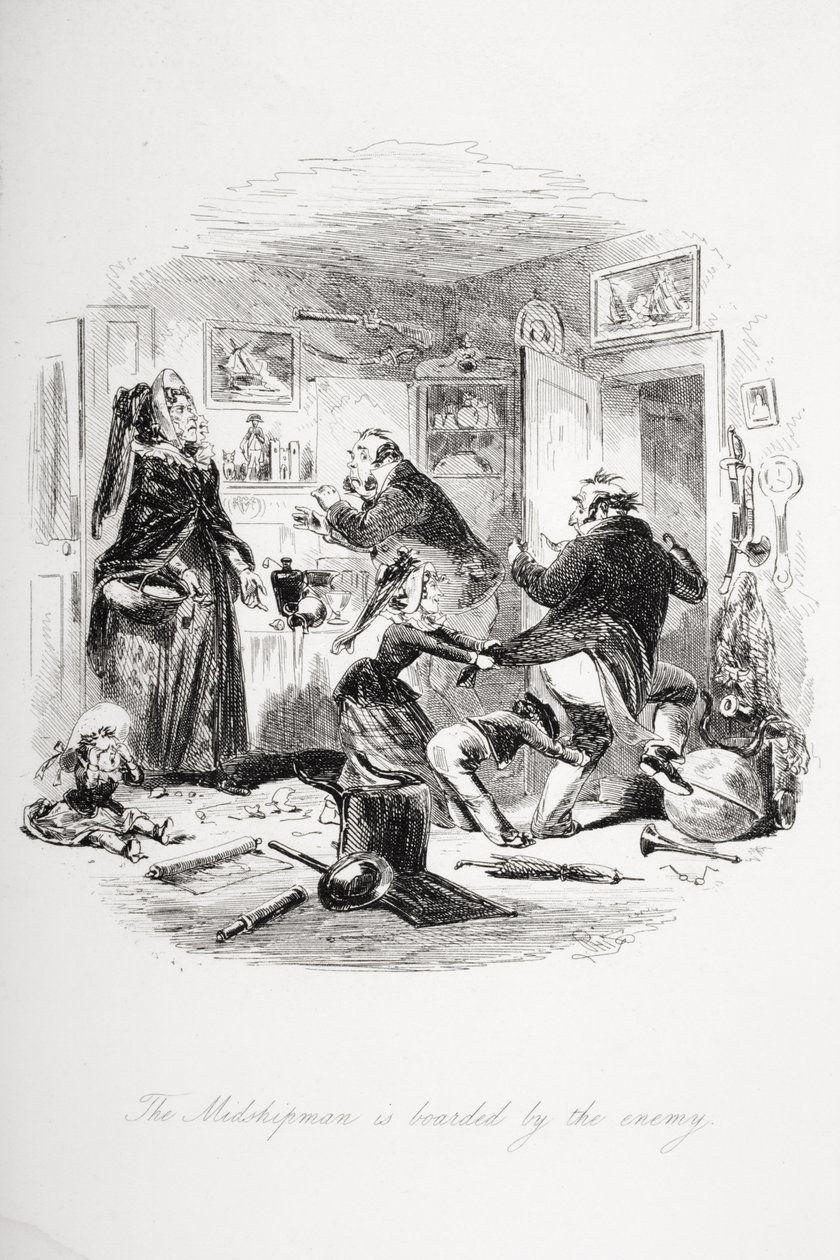 Der Seekadett wird vom Feind geentert, Illustration aus 