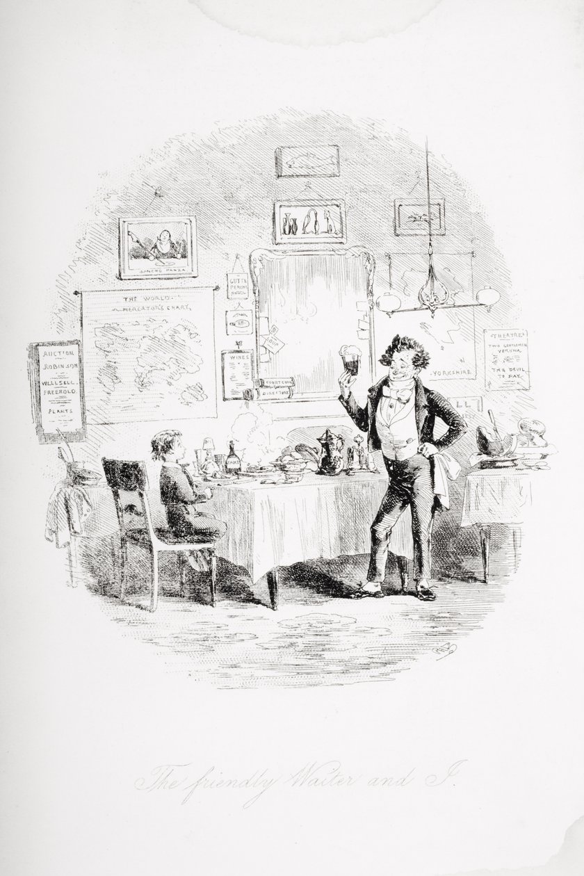 Der freundliche Kellner und ich, Illustration aus 